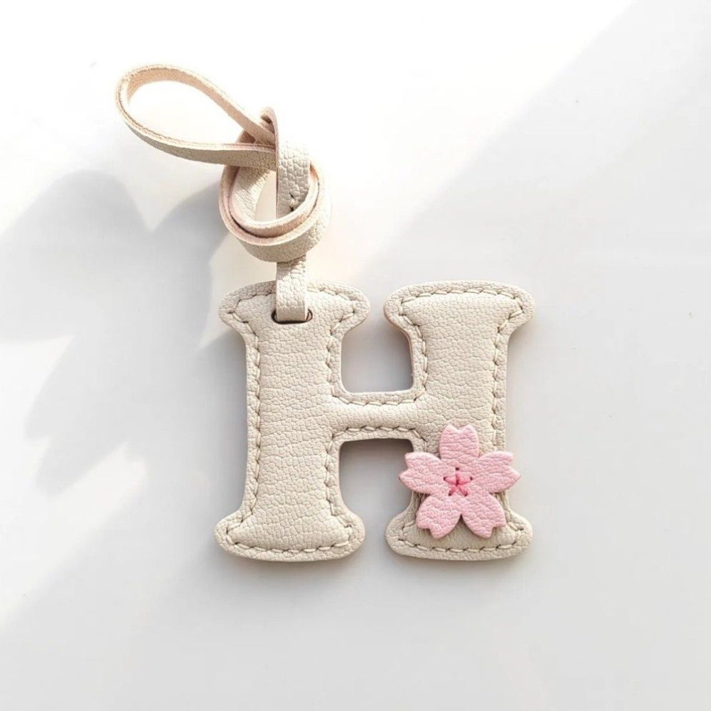 Monogram Keychain Leather - Yaratıcı Yüksek Kaliteli Hakiki Deri İlk