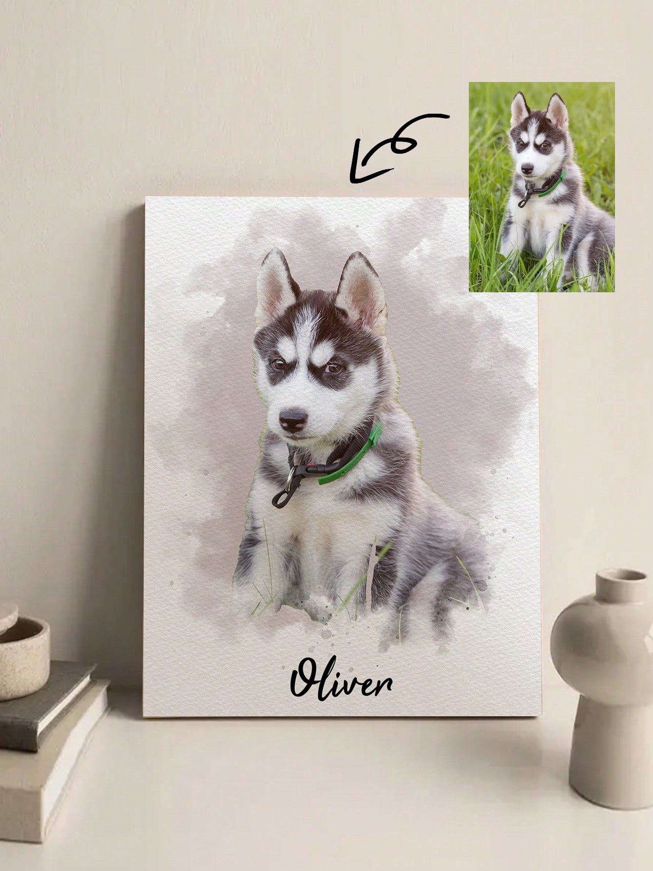 Pet Portrait Custom - Kişiye Özel Suluboya Evcil Hayvan Portre