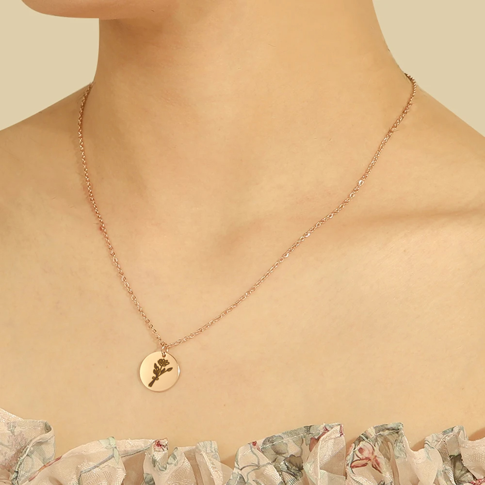 Özel Tasarım Doğum Ayı Çiçek K - Birth Flower Necklace incelemesi ve fiyatı