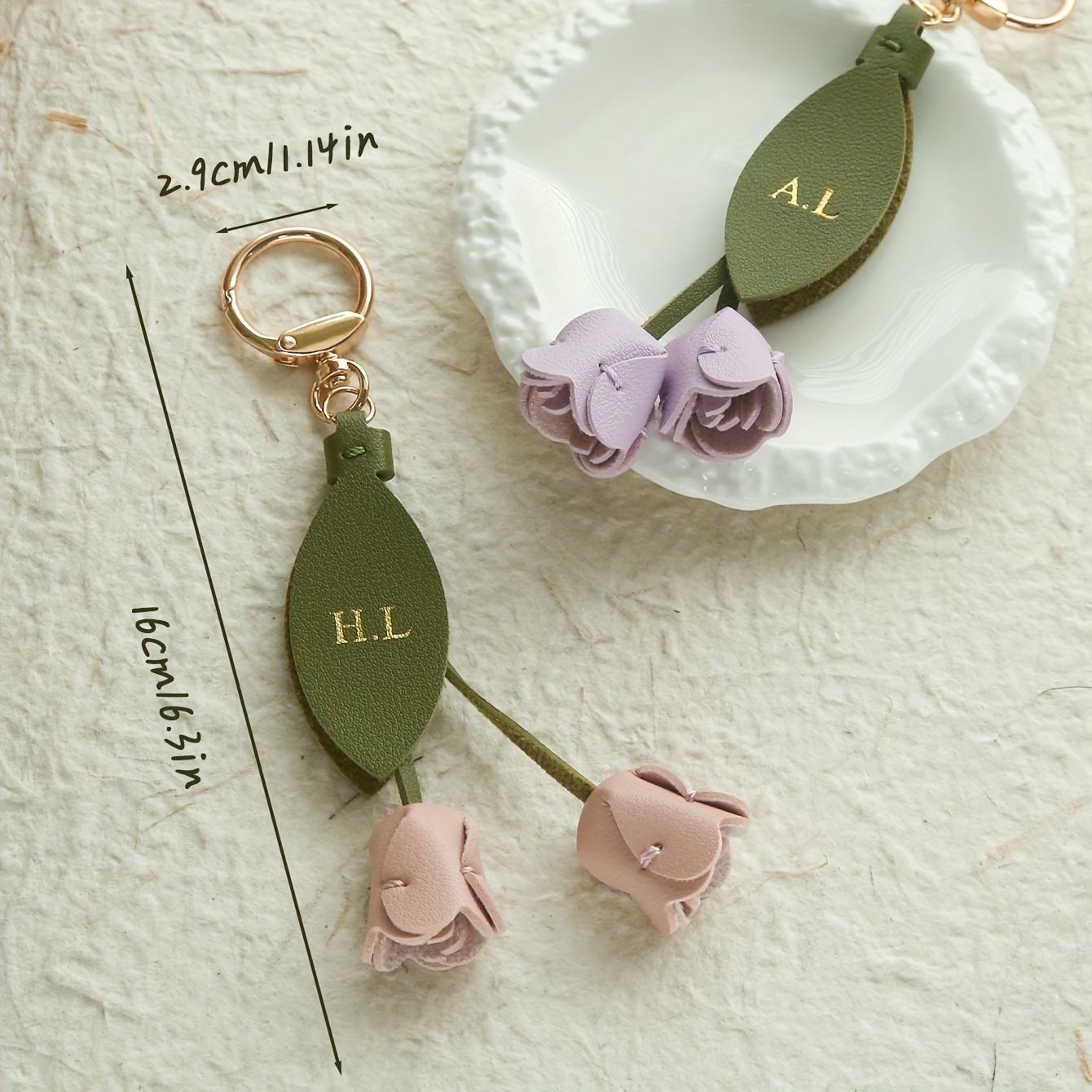 Kişiye Özel Baş Harfli Deri La - Monogram Keychain Leather incelemesi ve fiyatı